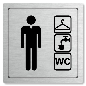 Piktogram Šatna muži, wc